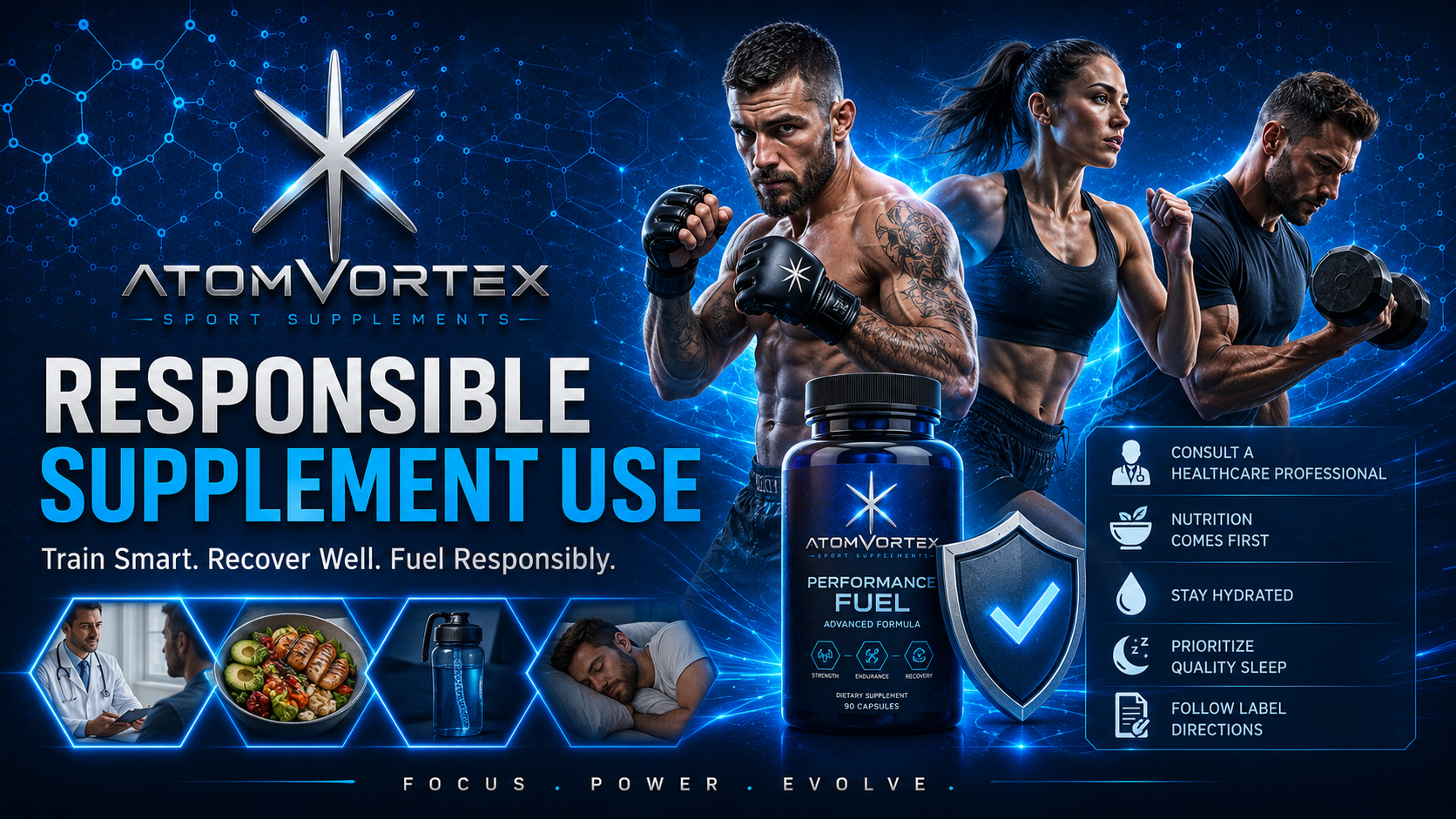 Atom Vortex Endorses Responsible Supplement Use Only - Atom Vortex