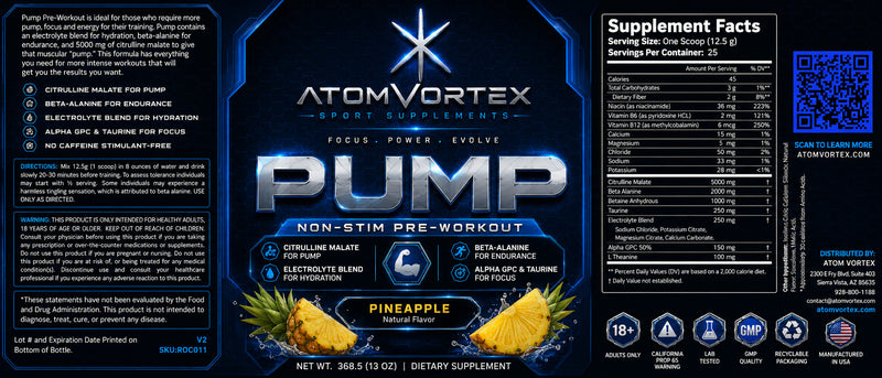 Pump Non-Stimulant Pre-Workout — Pineapple