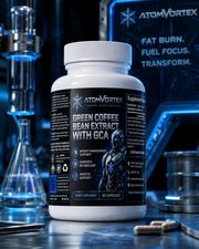 AtomVortex green coffee bean extract with GCA bottle, 60 capsules supplement facts
