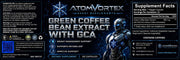 AtomVortex Green Coffee Bean Extract with GCA supplement facts, 60 capsules