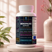 Menopause support supplement bottle with wild yam extract, front label view, 90 capsules
