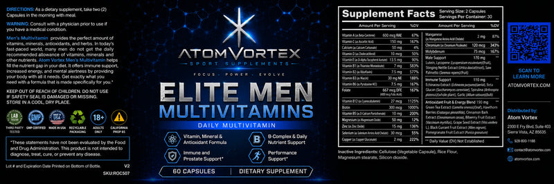 Atom Vortex Elite Men Multivitamins
