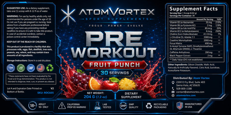 Pre Workout Fruit Punch