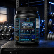 Creatine Monohydrate supplement bottle with front label, 5 g and 60 servings, 300 g