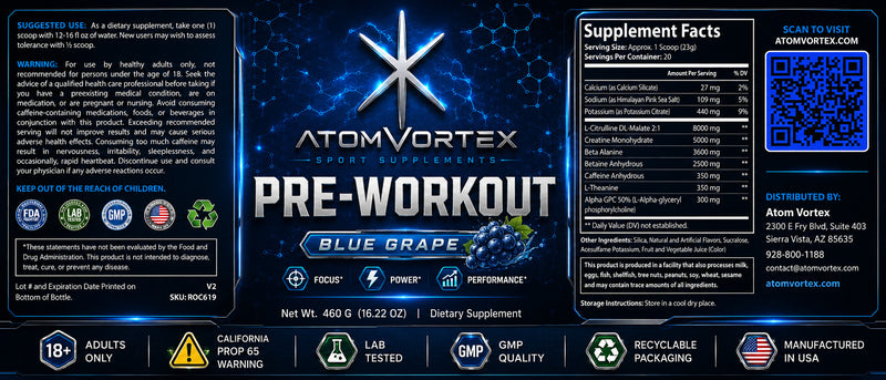 Pre-Workout Blue Grape