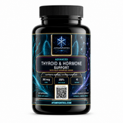 AtomVortex Advanced thyroid & hormone support supplement bottle, front label