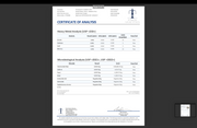 Certificate of Analysis document page for Sleep Aid Formula