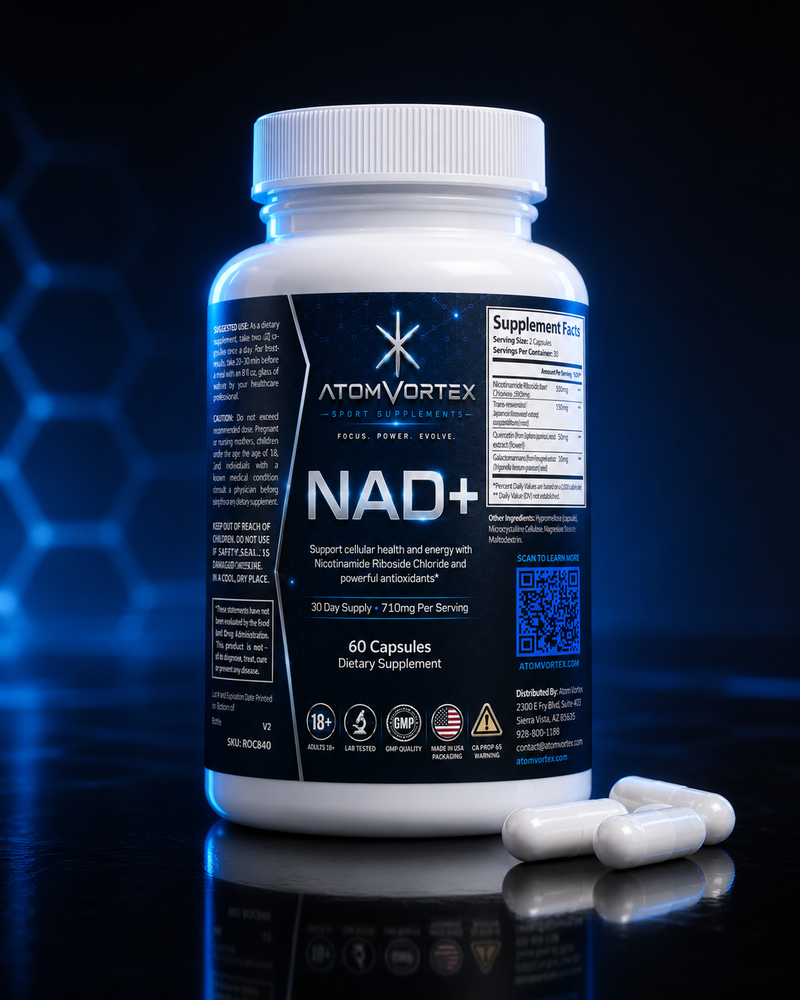 Atom Vortex NAD+ — Cellular Energy Support