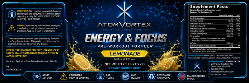 Energy & Focus Pre-Workout — Lemonade