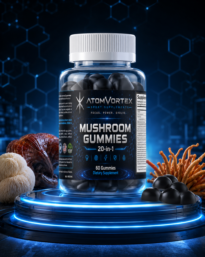 Atom Vortex Mushroom Gummies 20-in-1