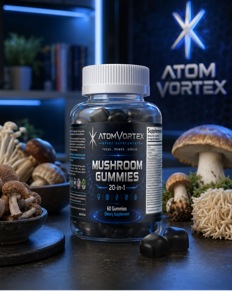 Atom Vortex Mushroom Gummies 20-in-1